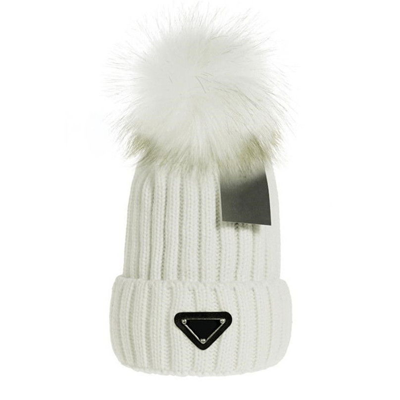 

Designer Winter Knitted Beanie Woolen Hat Women Men Chunky Knit Thick Warm faux Beanies Hats Female Bonnet Beanie Caps 7 colors PM-1, No.3