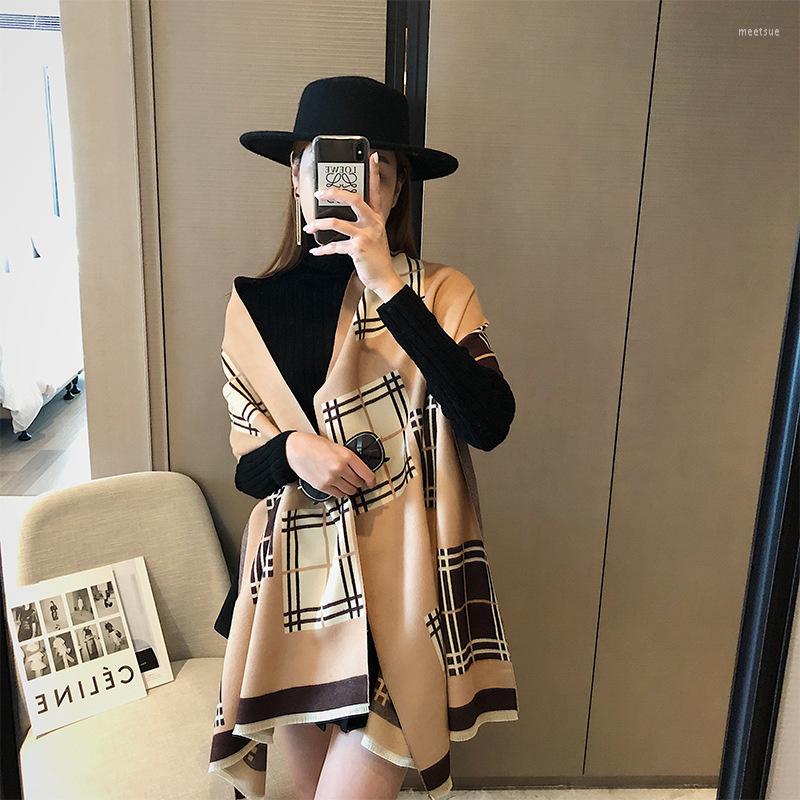 

Scarves Super Soft Classic Cashmere Feel Winter Scarf Lady Polished Look Shawl Autumn Warm Cape Plaid Gift