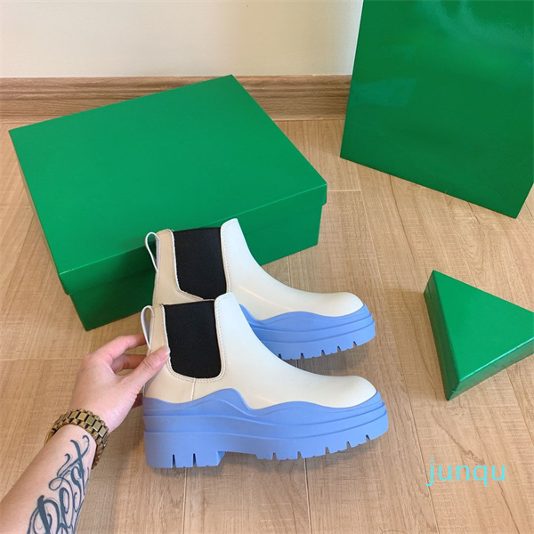 

Designer Boots Wavy Boot Women Fashion Wedding Party Trend Cowhide Booties Rubber Colorful 2022