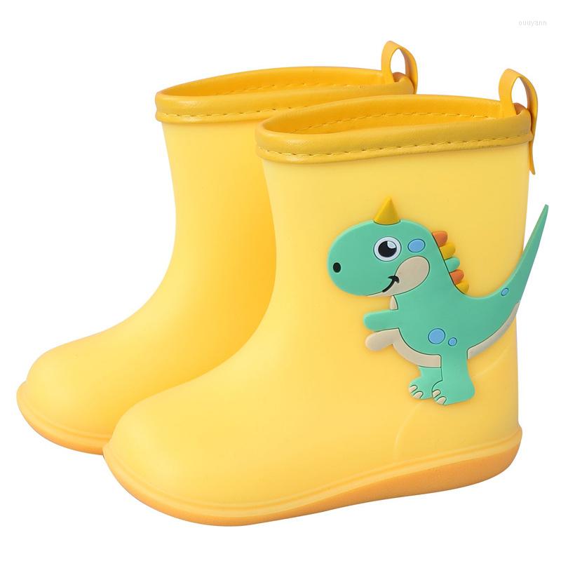 

Boots ZZFABER Fashion Rainproof Kids Shoes Boys Cartoon Rain PVC Rubber Flexible Mid-Calf Waterproof Girls Soft, Blue
