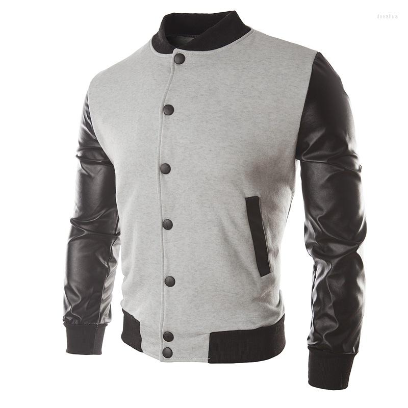 

Men's Hoodies 2022 Men's Korean Fashion Slim Casual Baseball Wear Sweatshirt Jacket Tide Stitching Cotton Streetwear Harajuku, Light grey
