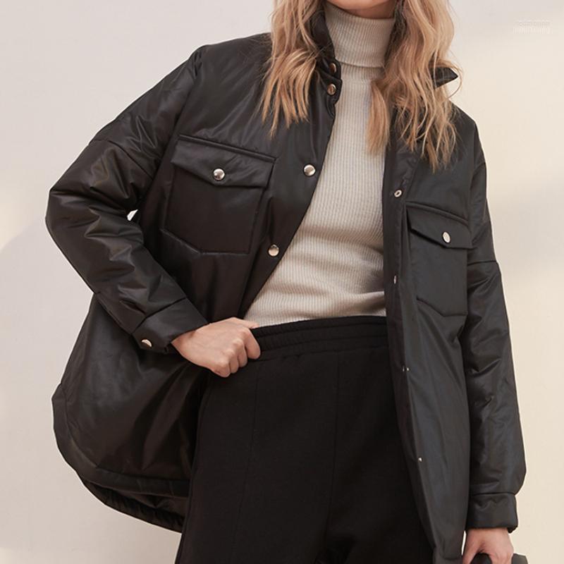 

Women's Down Women's & Parkas Jacket Women Winter Turndown Collar Outwear Waist Tie Belt Fashion Green Black Warm Coat Long Sleeve