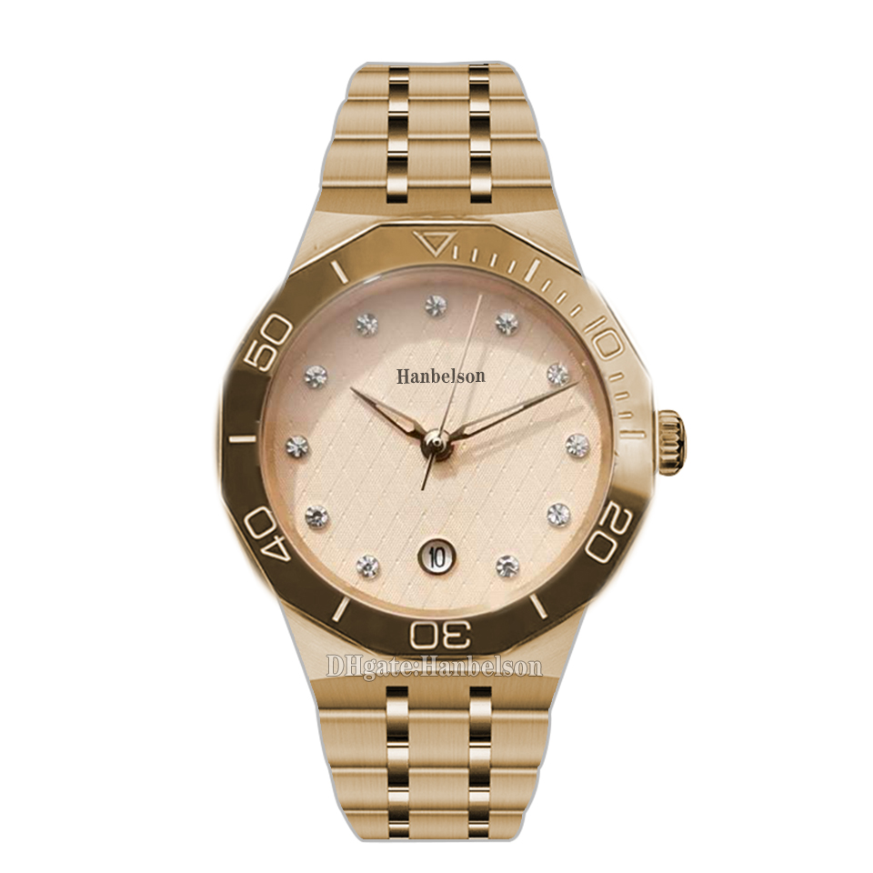 

Womens watch Diamond Two tone Rose Gold Shell dial 29mm Quartz movement Extension buckle Gift Lady watches, Starry sky dial two tone rose gold strap