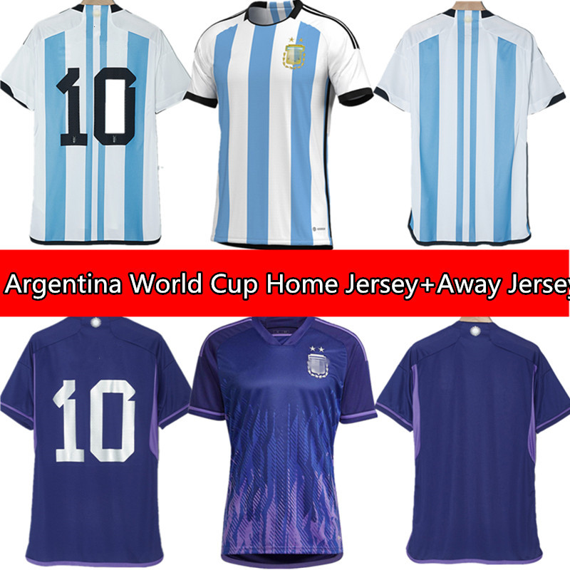 

2022 World Cup Argentine Football Clothing Fans Edition Main Field Higuain Martinez Di Maria Julian away national team short sleeve jersey suit jacket men, Color on the picture