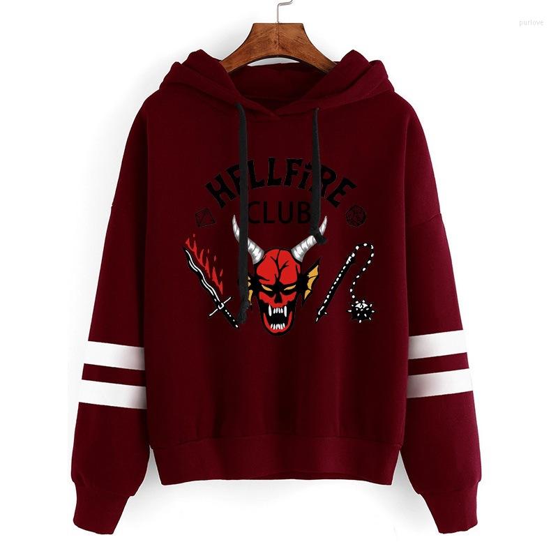 

Men' Hoodies Stranger Things 4 Hellfire Club Print Sweatshirts Upside Down Cosplay Hoodie Moletom Fashion Casual Pullovers Hoody, Model 1