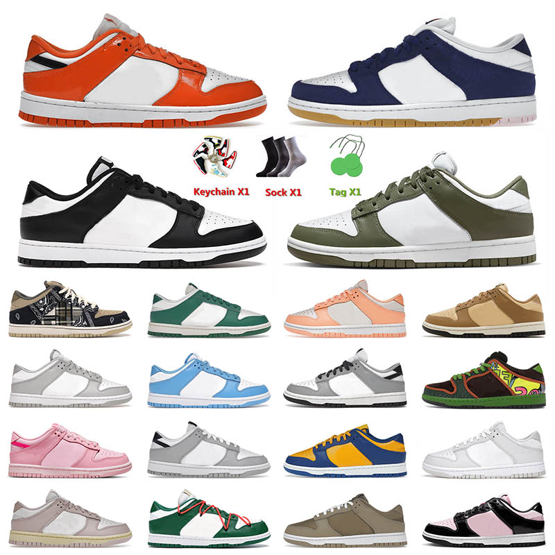 

Black White Panda Dunks Running Shoes Sneakers Big Size 14 Medium Olive Offs White Travis Scott Dunkes Low Angeles Dodgers Men Women Jogging, C46 pink oxford 36-45