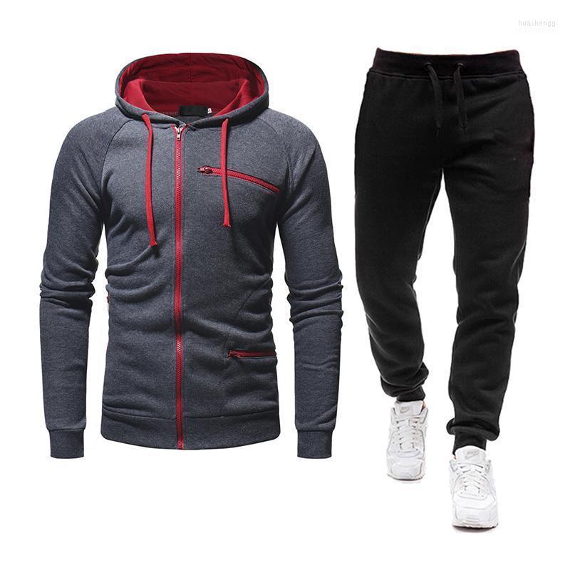 

Men's Tracksuits Men's Sportswear Two-Piece Suits Zipper Sweatshirt And Pants Jackets 2022 Spring Autumn, Black