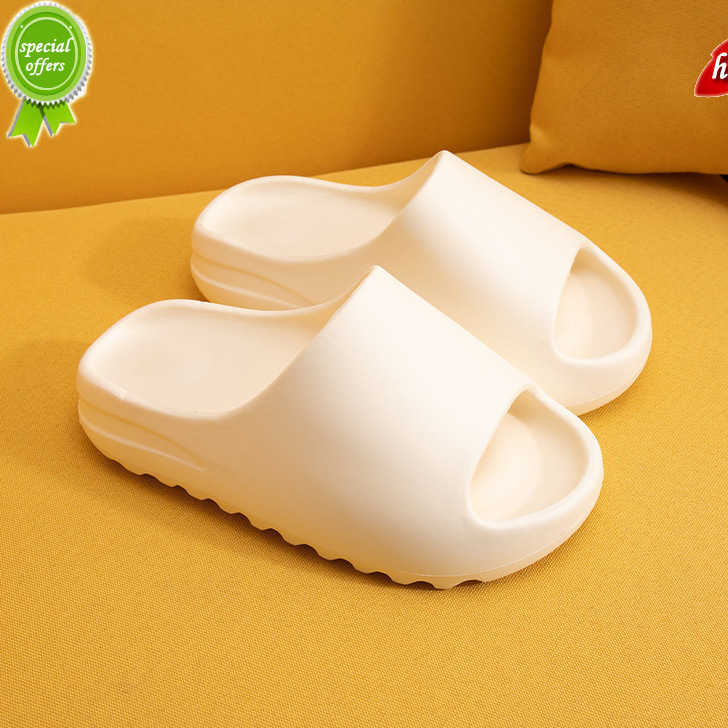 

Slippers Home Shoes Women 'S Beach Sandals Comfortable Soft Non-Slip Bathroom Thick Sole Slides Men Women Flat Eva, Black