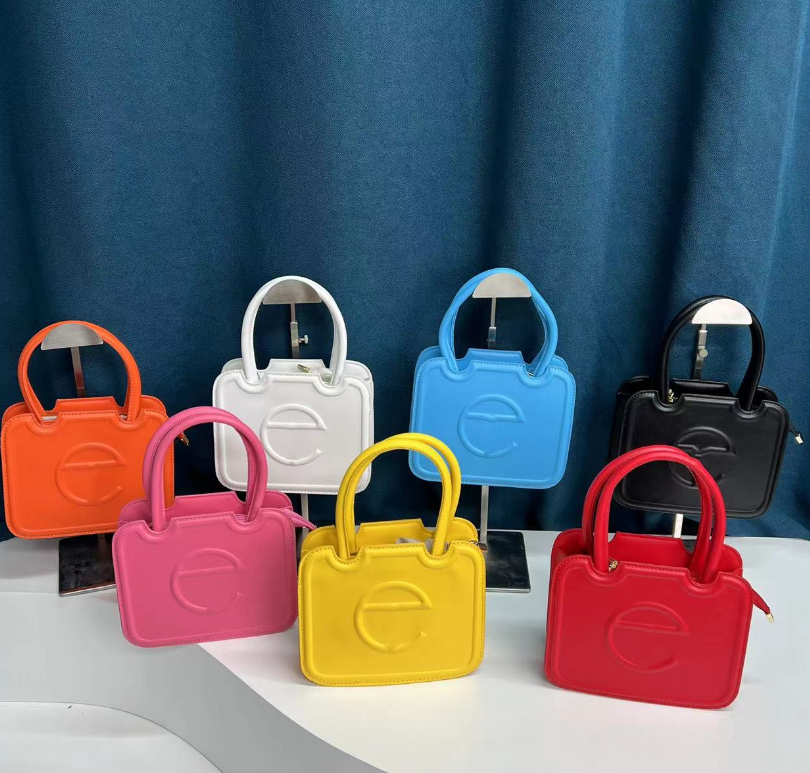 

Top designer Alphabet tote portable shopping bag Small square candy colored shoulder messenger bags, Aspic