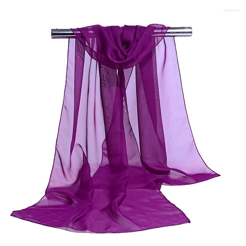 

Scarves 2022 Ladies Tulle Silk Scarf Travel Sunscreen Shawl Women's Chiffon