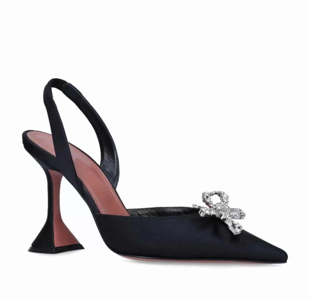 

Summer Brands Rosie Sling Sandals Shoes Patent Leather Pumps Bows Crystal-encrusted Women Bows Pointed Toe Stiletto Heels Dress Party Wedding EU35-40