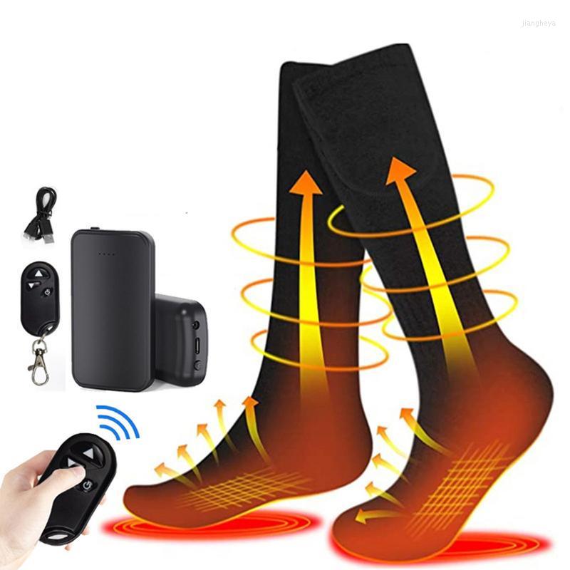 

Sports Socks Heated Remote Control Electric Heating Rechargeable Battery Winter Thermal Men Women Outdoor For Motorcycle