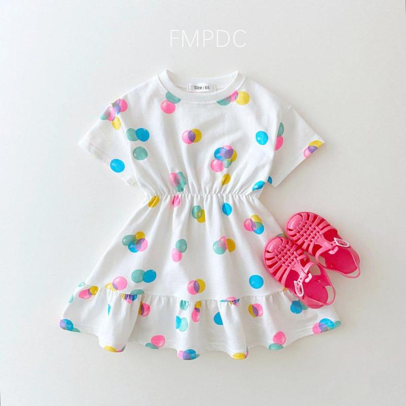 

Girl Dresses Baby Dress High Quality 2022 Korean Toddler Cotton Colorful Balloon 1-3 Years Kids T-shirts Casual