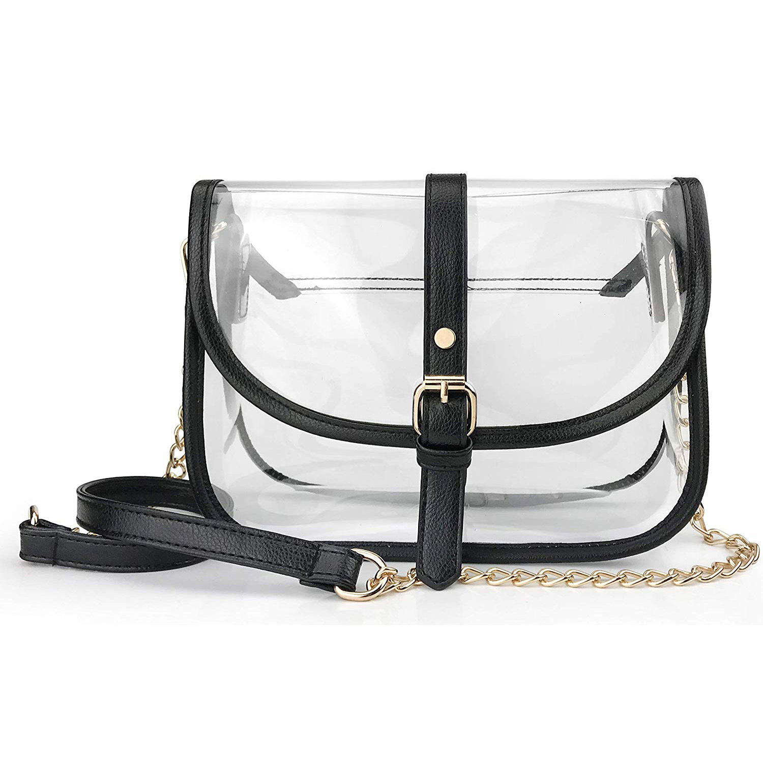 

Women's Clear Bag Fashion Shoulder Tote Bag Stadium Approved MINI Transparent Crossbody Purse for Sports Event Concert Festival