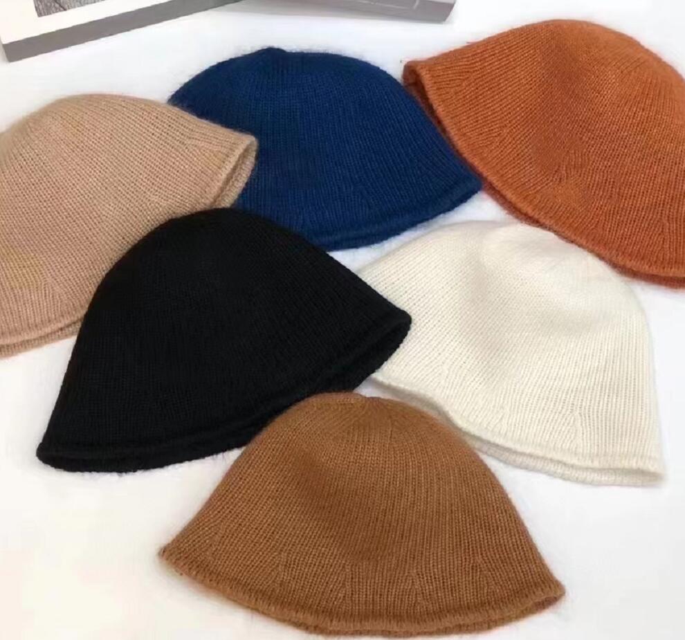

Autumn Winter Knitting Beanies Fisherman Hat Women's Warmth Woolen Knitted beanie hats Leisure Fashion Bucket Cap Luxury designer hat 6 colour, This link is not only for sale