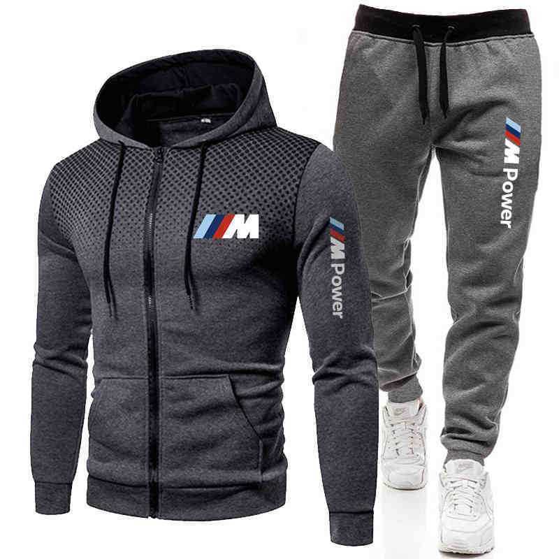 

2023 new Men ' Sets Hoodies sweatpantssport Suits Zipper Sweatshirts Bmw 2 piece Tracksuit Sportswear Brand Clothing, Red black bm