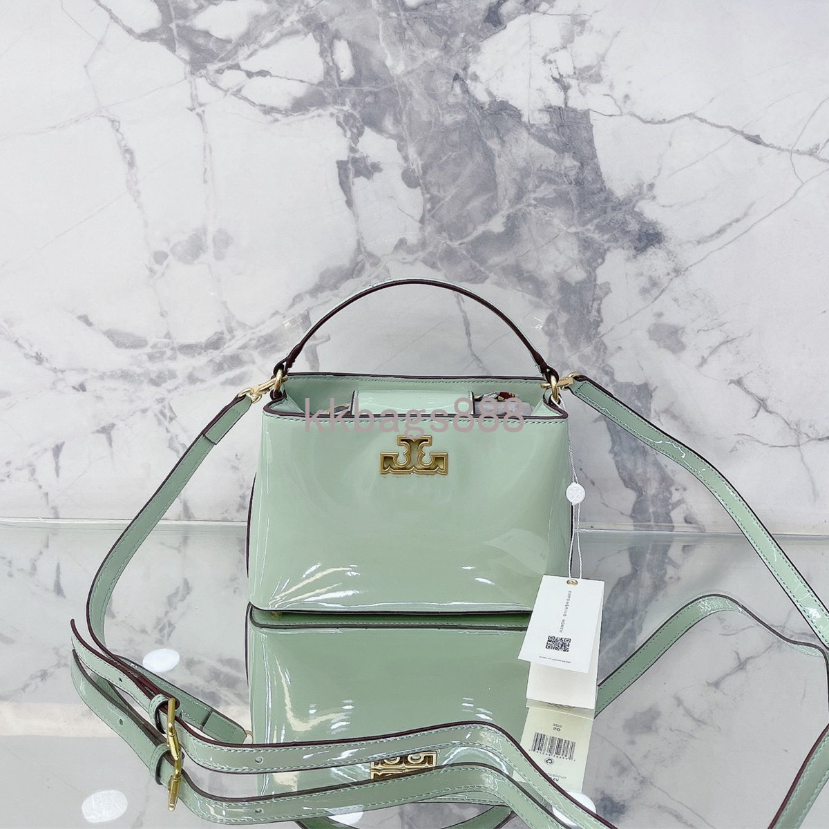 

Handbag Luxury Lychee Print Lady Shoulder Bag Bright Leather Handbag Designer Purse Tote Satchel Slant Shopping Bag Triangle Lady, Fuchsia