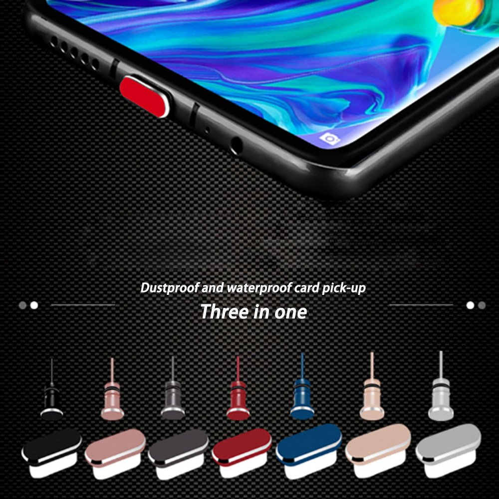 

Charging Port Metal Anti-Dust Dirt Plug Gadgets For 3.5mm Earphone Jack Sim Card Type-C Port Protector Dustplugs Cover