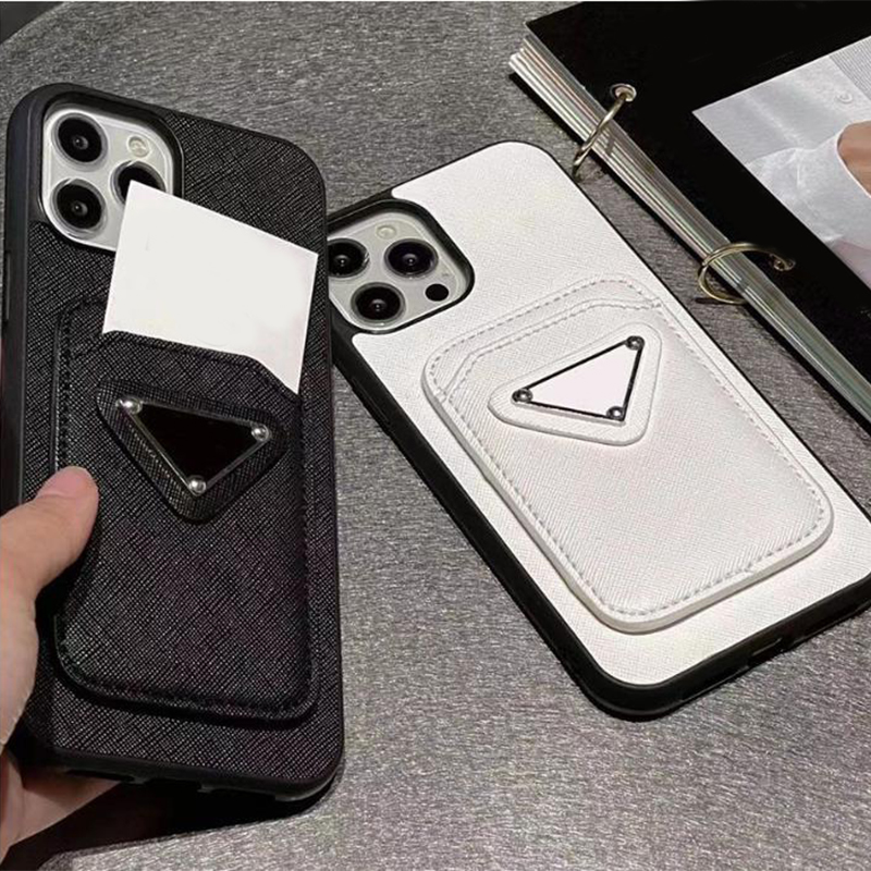 

Designer Phone Cases For IPhone 14 Pro Max 11 12 13 ProMax X Xs Xsmax P Case Luxury Phones Cover Couple Shell With Card Pocket, Black