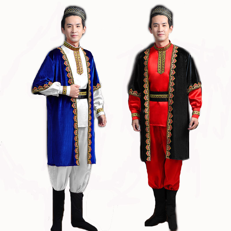 

Ethnic stage wear men's folk dancing clothing festival performance Dress Uygur party costume Cosplay Show