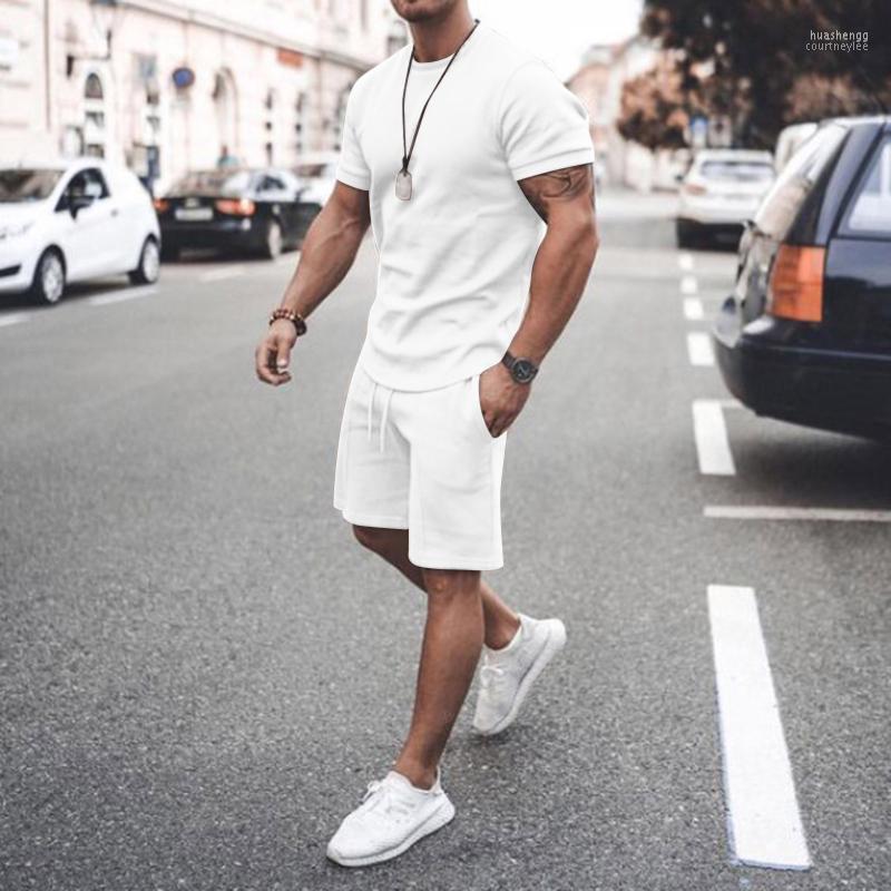

Men's Tracksuits Men Shorts Sets 2022 Summer Short Sleeve Beach Streetwear Casual Mens Suit 2 Pieces Running Elastic Tracksuit For Youngst, Khaki