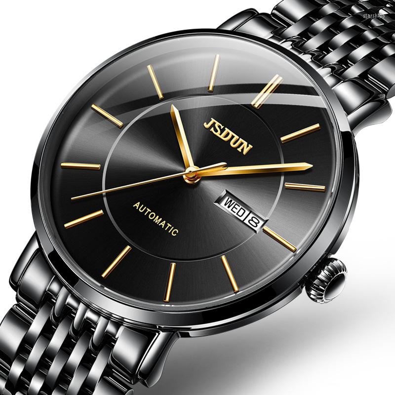 

Wristwatches Top Men Watches Automatic Self-Wind Waterproof Original Business Sport Mechanical Watch Reloj, White