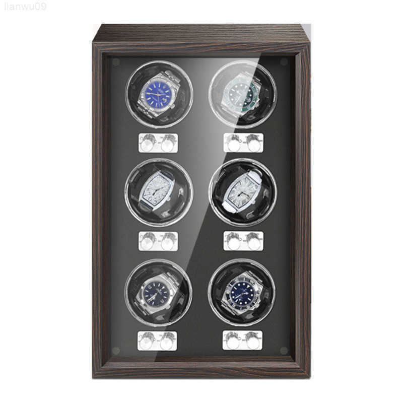 

Winder Box Automatic Wood Luxury HighEnd 6 Slot Automatic es Box Antimagnetic Mute Case Clock S J220825 J220906