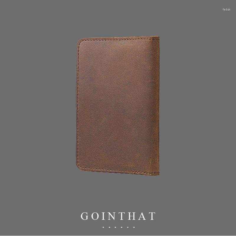 

Card Holders Mens Holder Leather Bank Wallet Case Cardholder Purse For Women Vintage Handmade Passport Organizer Porte Carte, Dark coffee