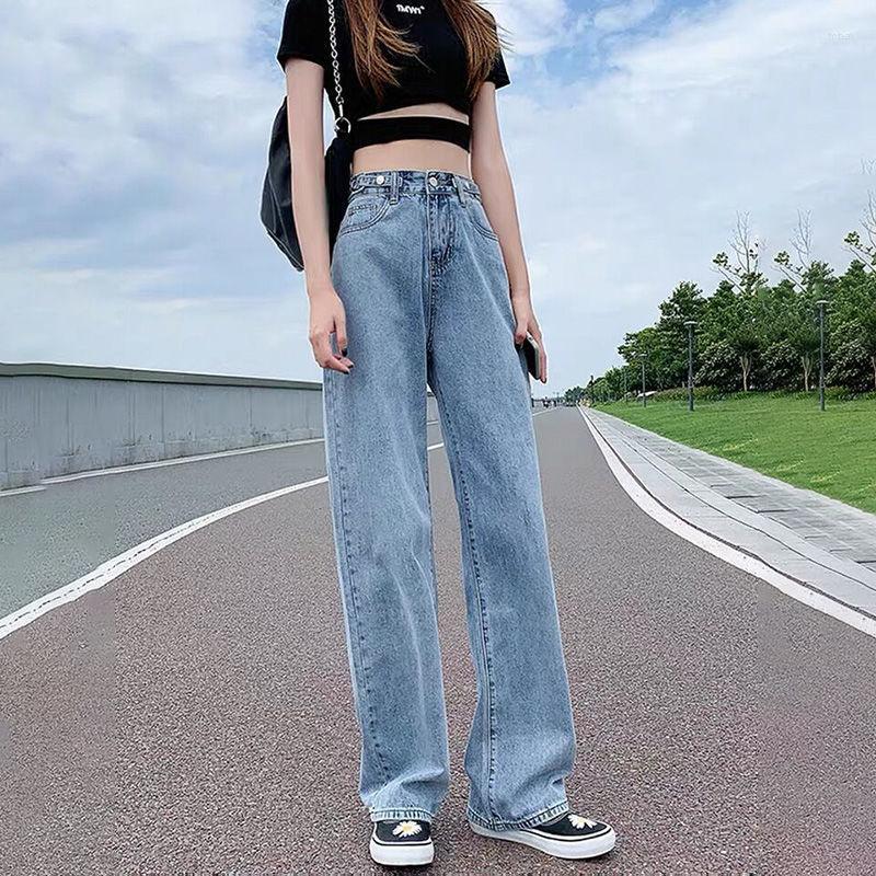 

Women' Jeans By1027 2022 Spring Summer Autumn Women Fashion Casual Denim Pants Woman Female OL Womens, Retro blue