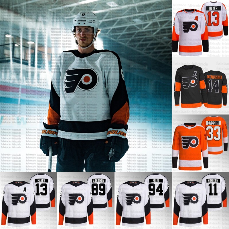 

2022-23 New Reverse Retro jersey Philadelphia Joel Farabee Nicolas Deslauriers Cam Atkinson Travis Konecny Kevin Hayes Sean Couturier Radko Gudas Jackson Cates, Womans s-xxl white