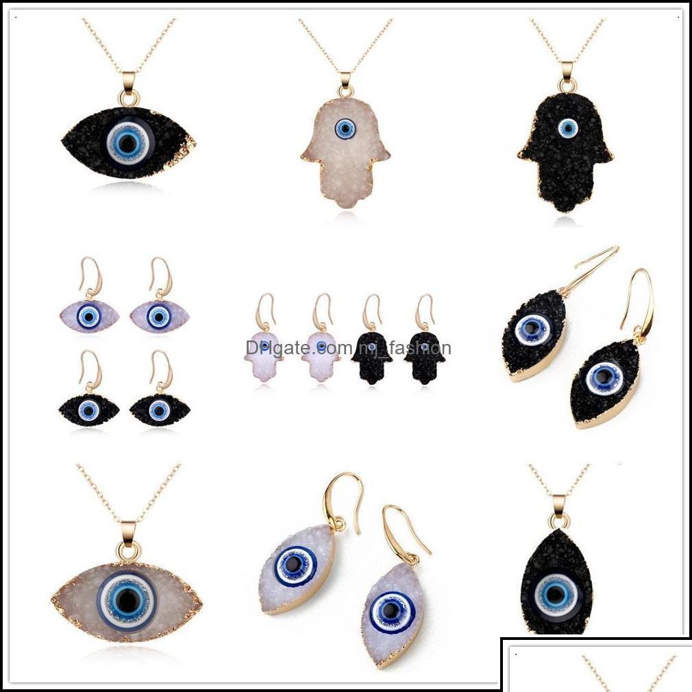 

Pendant Necklaces Pendant Necklaces Pendants Jewelry Simple Evil Eye Druzy Drusy Earrings Necklace Women Resin Imitation Chainworldz Dhnch