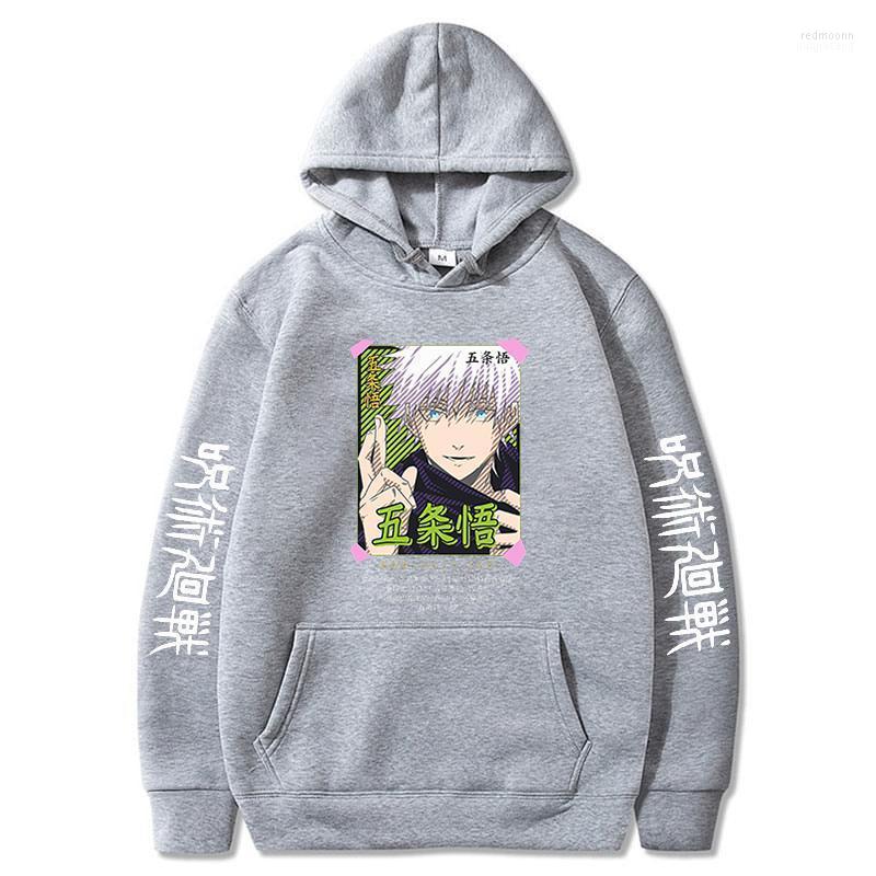 

Men's Hoodies Men's & Sweatshirts Japan Anime Jujutsu Kaisen Gojo Satoru Cool Printed Hooded Sweatshirt Harajuku Cartoon Winter Casual, Black