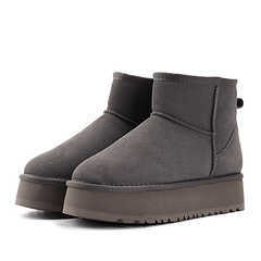 

Boots 2022 Thick Plush Snow Boots Women Faux Suede Non-slip Winter Boots Woman Keep Warm Cotton Padded Shoes Platform Ankle Booties T221020, Grey