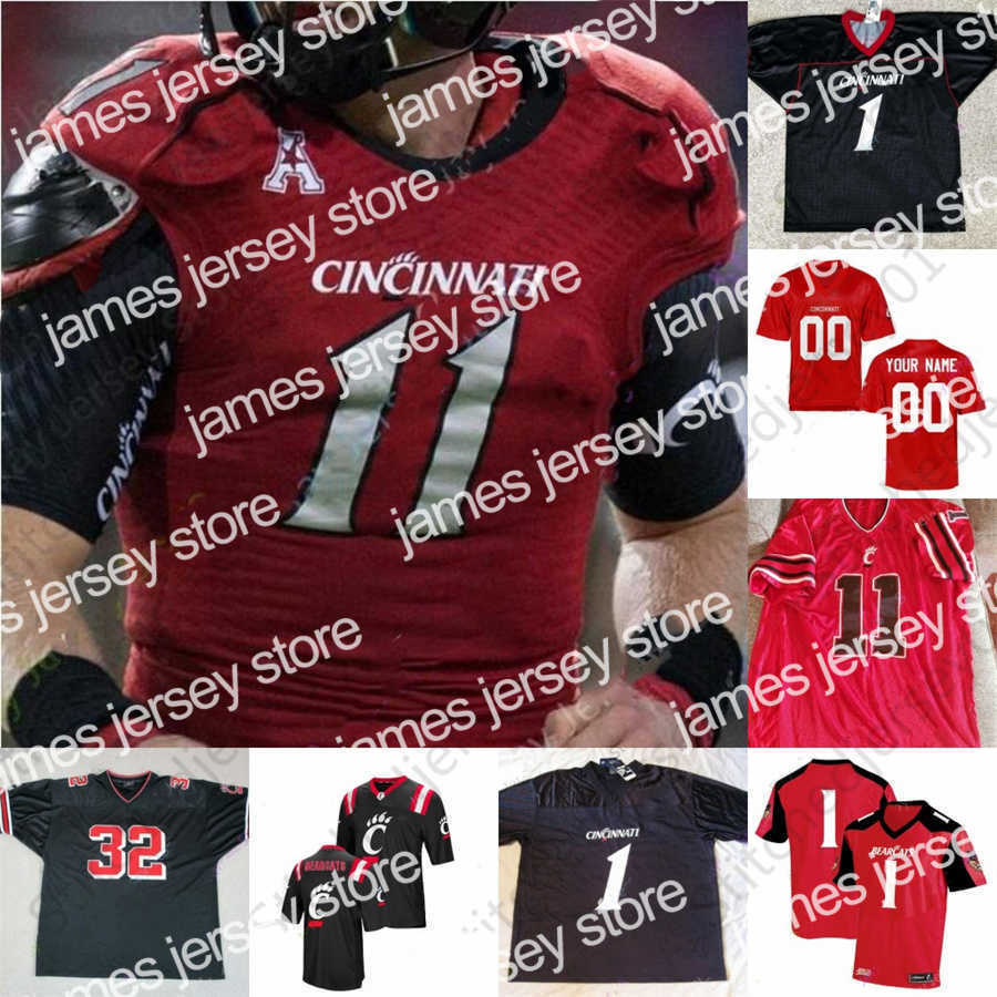 

American College Football Wear NCAA Cincinnati Bearcats Football Jersey College Travis Kelce Desmond Ridder Michael Warren II Alec Pierce Pitts MENS WOMEN KIDS YOU, Black