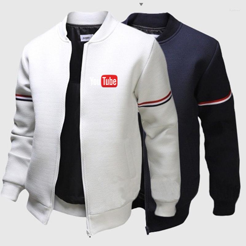 

Men' Hoodies 2022 YouTube Fashion Printing Zipper Flight Jackets Design Round Neck Harajuku Collar Casual Sports Coats Tops Clothing