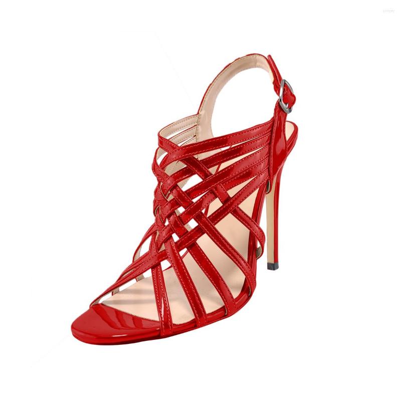 

Sandals Summer Fashion Women 12cm Fine High Heel Grid Comfort Open Toe Women's Shoes, Blue