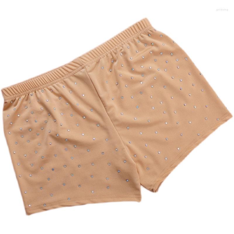 

Stage Wear Belly Dance Rhinestones Short Pants Womens Yoga Ballet Underpants Leggings Shorts, Complexion