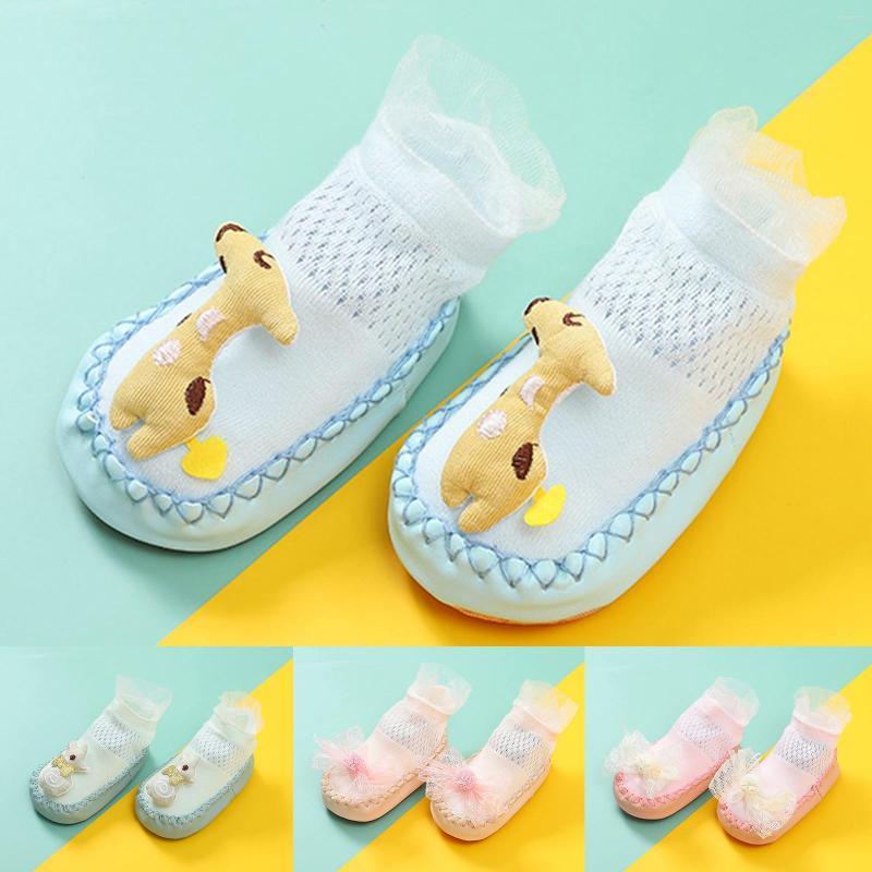 

First Walkers Infant Toddler Shoes Summer Autumn Comfortable Baby Boys Girls Sneakers Cartoon Cute Animal Pattern Mesh Breathable Floor, Pink