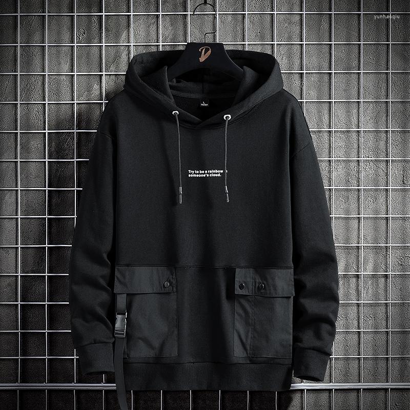 

Men's Hoodies 2022 Mens Pockerts Harajuku Sweatshirt Hip Hop Japanese Streetwear Casual Oversized, Gray