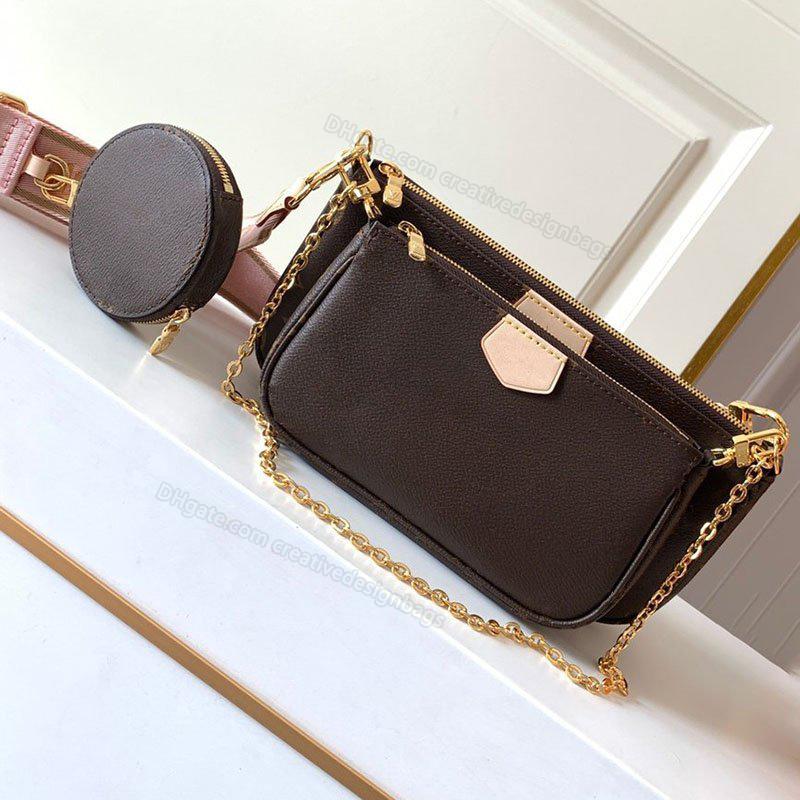 

Luxurys Louiseity Designers Viutonity Fashion Bag Evening Bags M44840 Multi Pochette Accessories Totes Women Handbags Rose Clair Mahjong Cross Body Shoulder Bag, No box