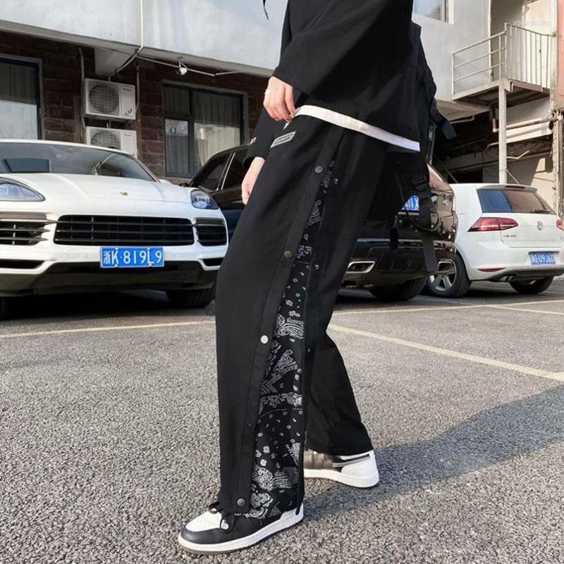 

Men's Pants Men's Patchwork Men's Sweatpants Bandana Printed Joggers Knitted Fashion Streetwear Loose Casual Tracksuit Jogging, 02
