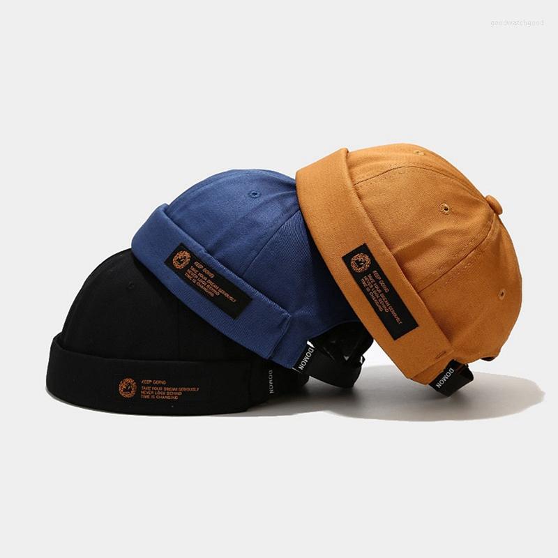

Berets Fashion Men Docker Cap Skullcap Retro Sailor Beanie Hats Women Bucket Brimless Hat Bonnet Dad Caps Unisex, Blue