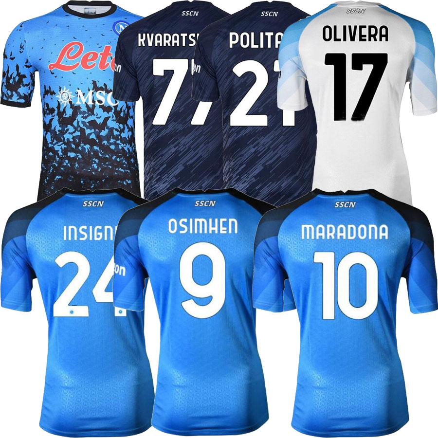 

22 23 MARADONA Napoli Soccer Jersey Maglietta da calciatore OSIMHEN INSIGNE 2022 2023 SSC Naples MERTENS LIMITED EDITION Football Shirt Men HALLOWEEN POLITANO