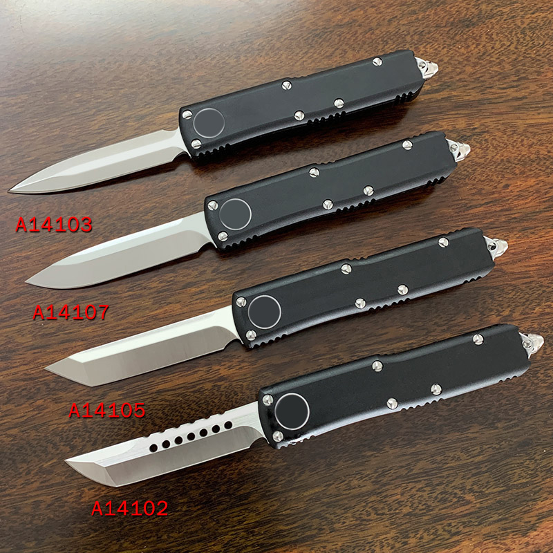 

New D2 Automatic Knife Double Action Out The Front EDC Pocket Self Defense Camping Tactical Outdoor Fighting Survival Auto Knives Exocet 3300 3310 3400 9400 UT85 UT70