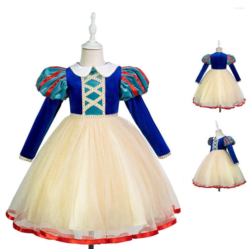 

Girl Dresses Elegant Winter Girls Party Dress Flower 3-10Y Long Sleeves Princess For Wedding Gown Kids Prom Pageant, Bxgz001