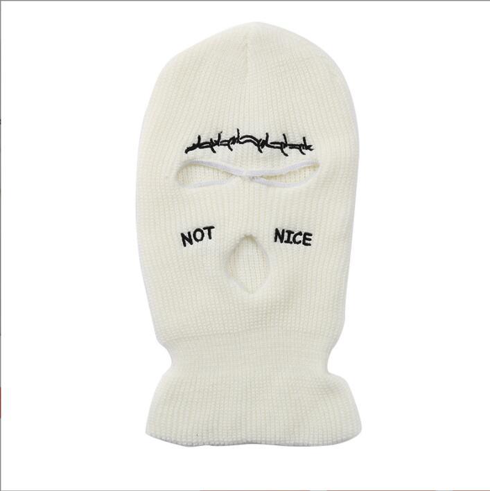 

Full Face Mask Knitted Hats Balaclava Cycling Beanie Embroidered Pirate Hats Three Hole Neck Gaiter Warmer Windproof Bicycle Ski Ride Headgear RRB16567, Multi