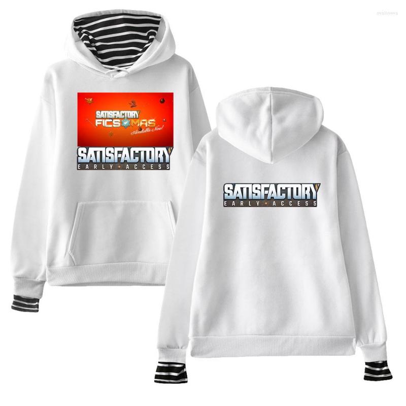 

Men's Hoodies WAMNI Satisfactory Fake Two-Piece Sweatshirt Tracksuit Game Clothes Casual Pullover Personalization Unique Tops Fashion, Black