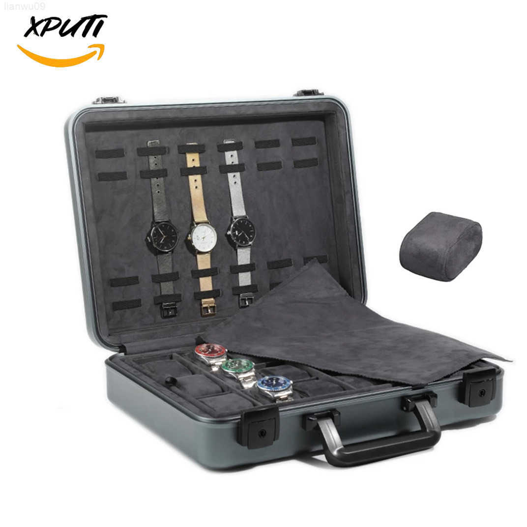 

Luxury 186 Grids Aluminum Case Portable Case Box With Lock Jewelry Displayer Storage Box Qual J220825 J220906