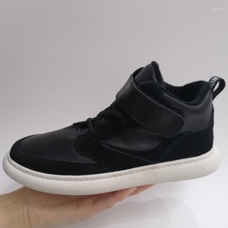 

Athletic Shoes Genuine Leather Children Sneaker Fashion Warm Boys Girls Casual Suede Winter Kids Trainers, Beige winter fur