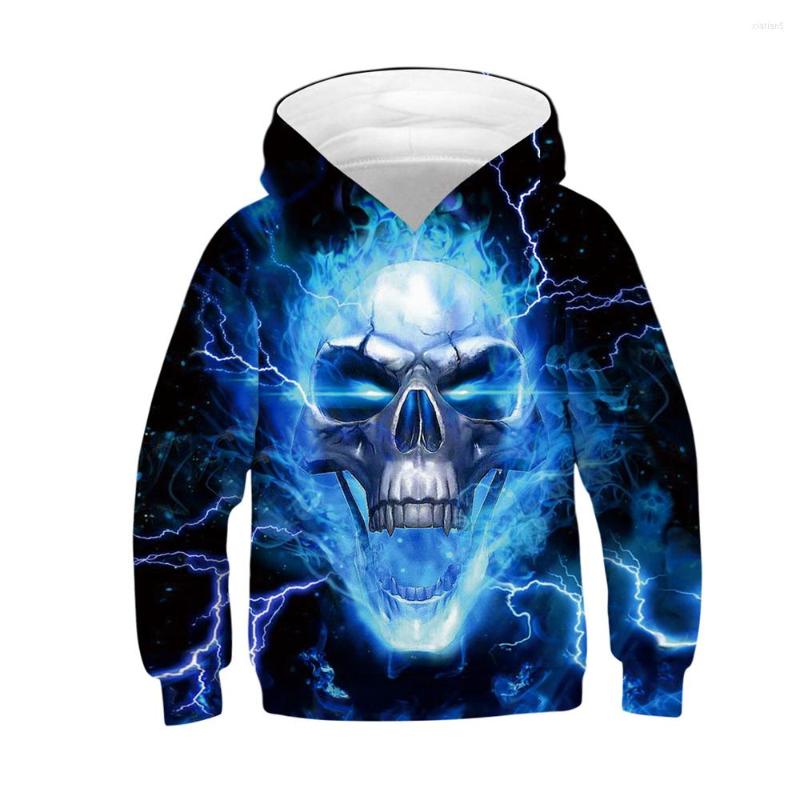 

Men's Hoodies Autumn 3D Thunder Skull Wolf Teenagers Sweatshirt For Boys Christmas Halloween Gift Children Coat, H-f6